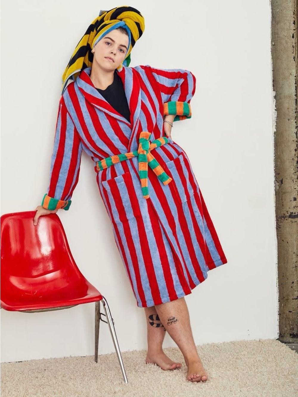 Dusen Dusen striped bathrobe